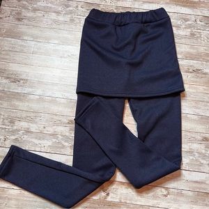 💙No brand furry fleece lined skirt/leggings